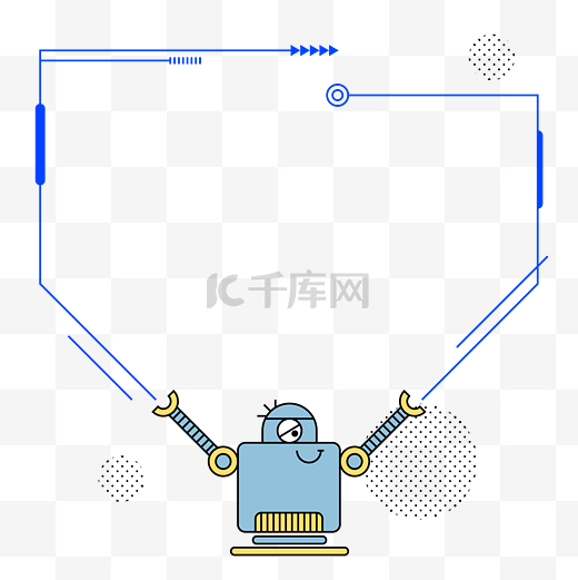 创意机器人科技边框图片