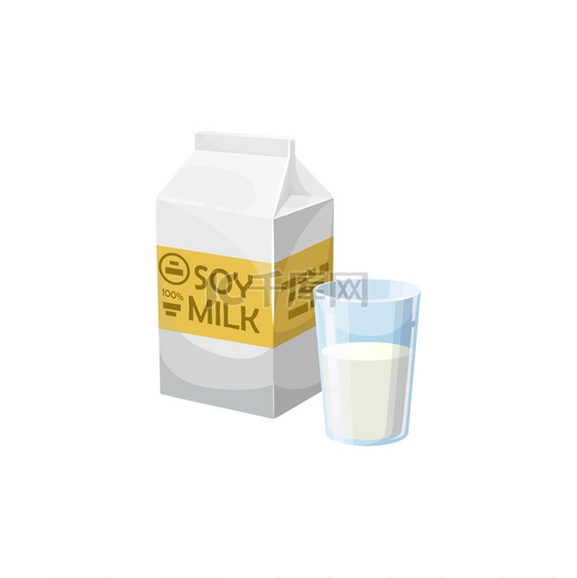 豆浆装在玻璃里包装健康乳白色饮料隔离逼真的图标富含蛋白质的大豆载体天然有机饮料素食饮料维生素健康营养卡通牛奶大豆牛奶包装和隔离饮料图片