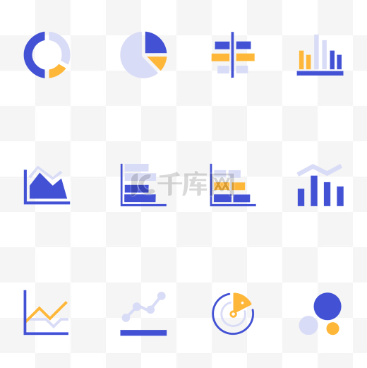 商务数据分析图标套图图片