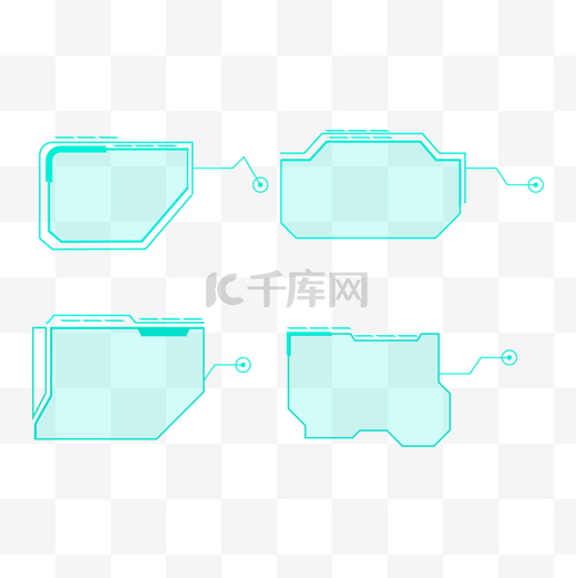 科技机械未来感对话框方框框体图片