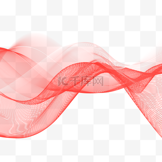 红色抽象烟雾波纹彩带半透明图片