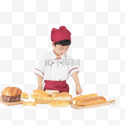 儿童制作面包美食图片