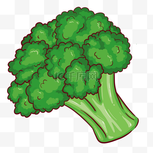蔬菜西兰花绿色植物卡通图片