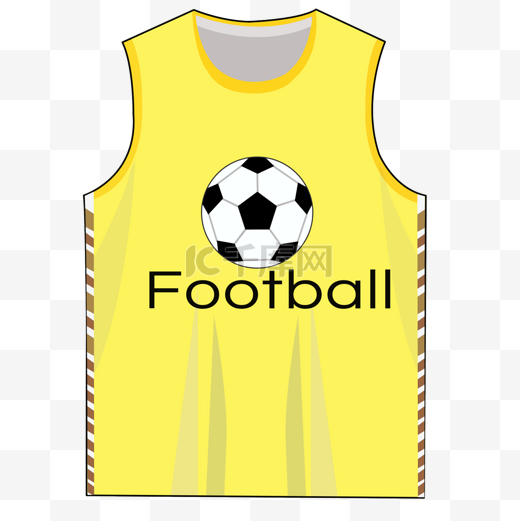 足球运动服黄色球衣剪贴画图片