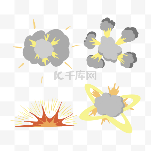 炸弹爆炸卡通过程演变图片