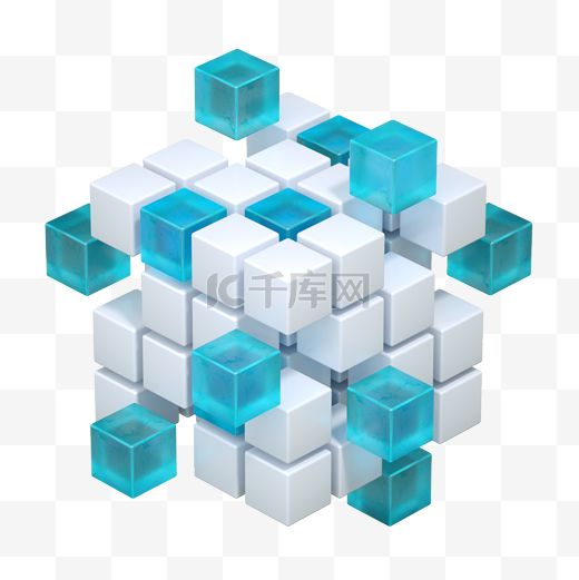 立体方块立方体几何魔方图片