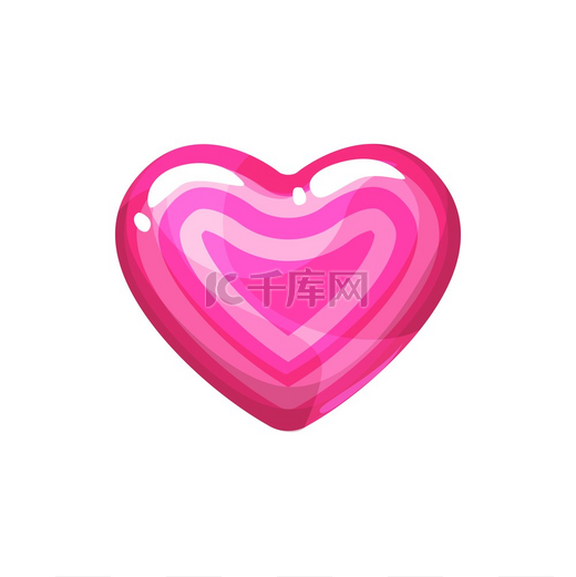 粉红色的巧克力糖果呈心形是爱情的象征矢量果酱糖果糖果孤立心巧克力图片