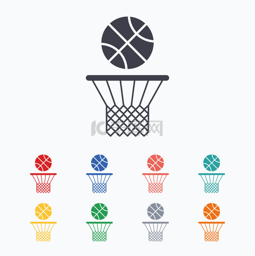 篮球篮和球图标图片