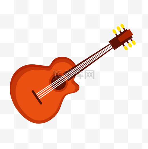 橙色国际爵士节乐器吉他图片