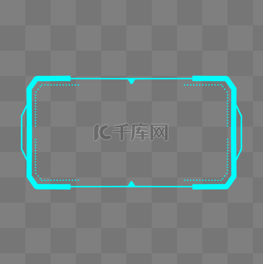 电竞蓝色科技感边框图片