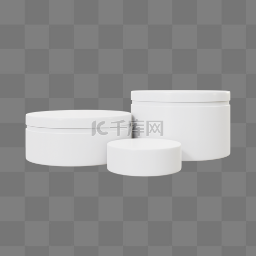 3DC4D立体白色高低展台图片