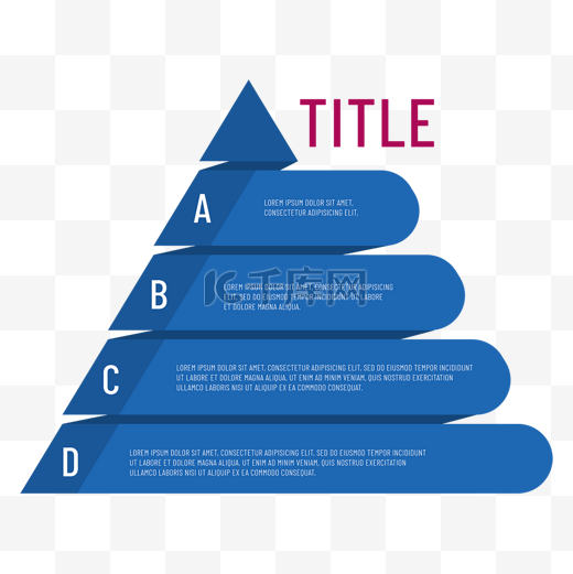 分层金字塔图表信息商务风格蓝色图片