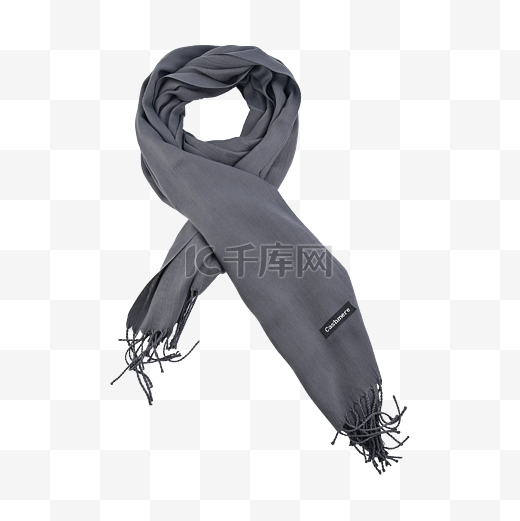 灰色柔软围巾图片