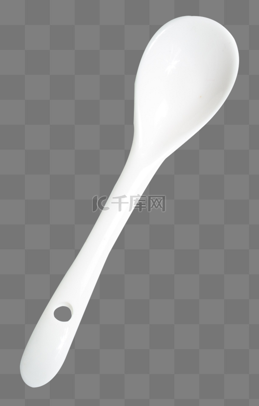 白色陶瓷勺子图片