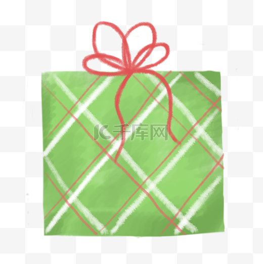 绿色蝴蝶结礼物盒图片