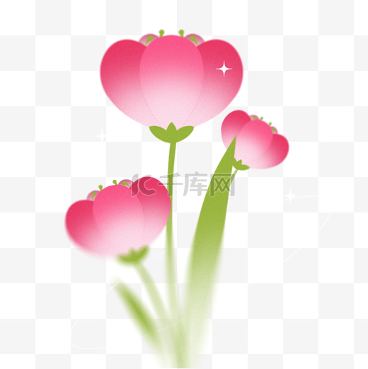春季春天植物简约潮流粉色花朵图片