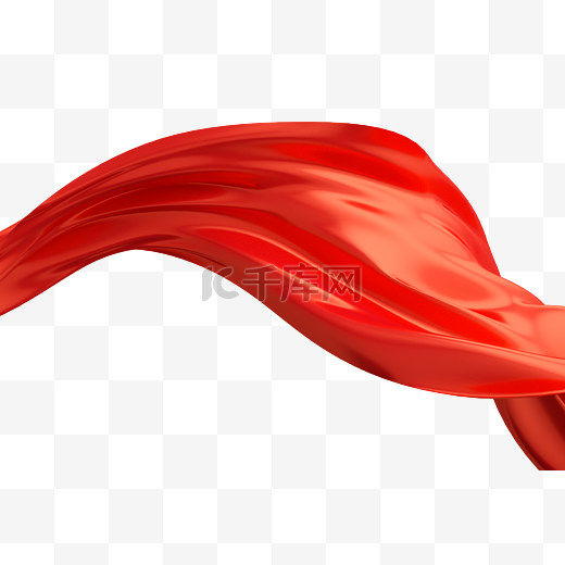 新年春节红色绸子绸缎飘扬绸带丝带图片