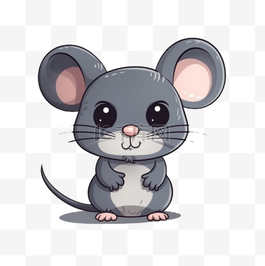 卡通可爱小动物元素手绘老鼠图片