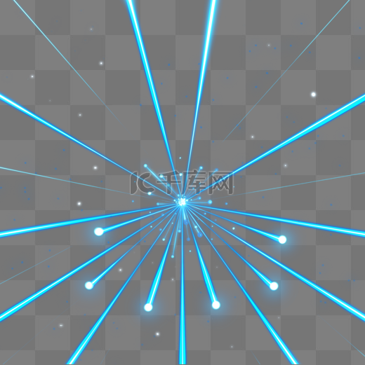蓝色激光束激光光效光线光束图片