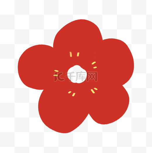 小红花红花花朵小花装饰花朵图片