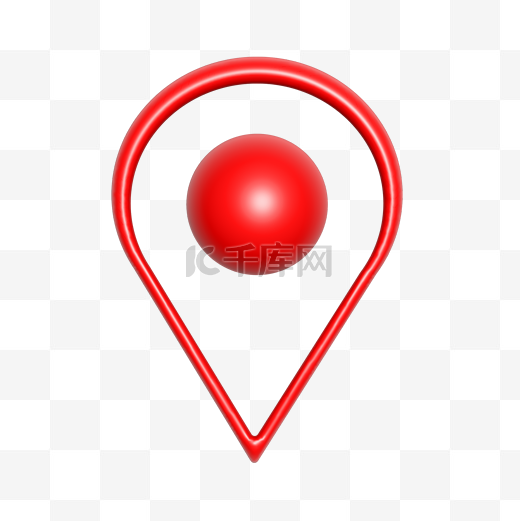 3DC4D立体地理位置地址标志图片