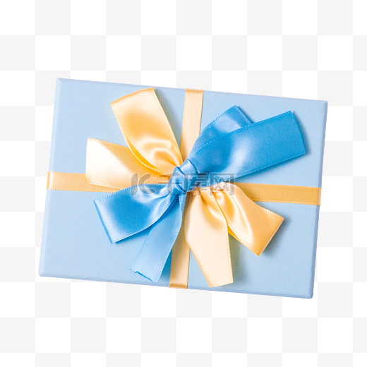 蓝色礼物盒实物小商品电商产品礼品盒图片