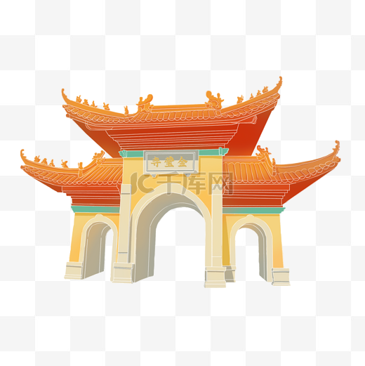 梦幻清新中国风国潮建筑宫殿图片
