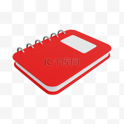 3DC4D立体办公用品红色笔记本图片