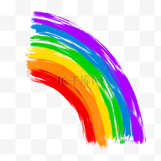 抽象彩虹颜料画画笔刷图片