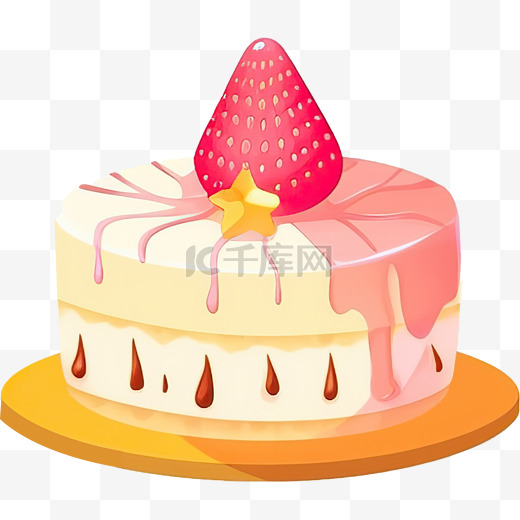 卡通生日蛋糕水果蛋糕图片