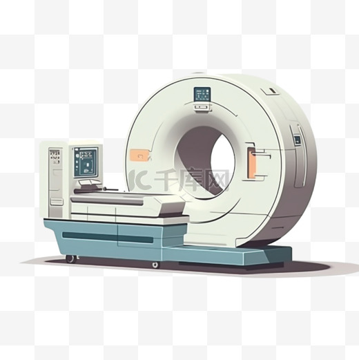 CT医院病人医生医护用品扁平卡通风图片