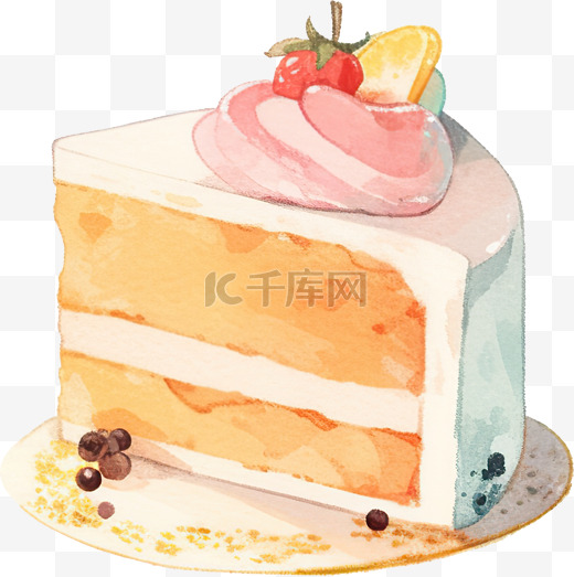 卡通切块小蛋糕水果蛋糕图片