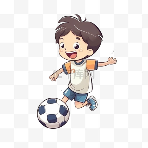 卡通动漫漫画运动足球男孩图片
