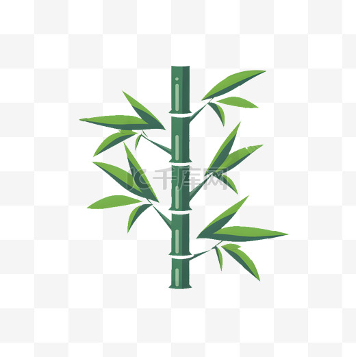 扁平简约单根竹子图标图片