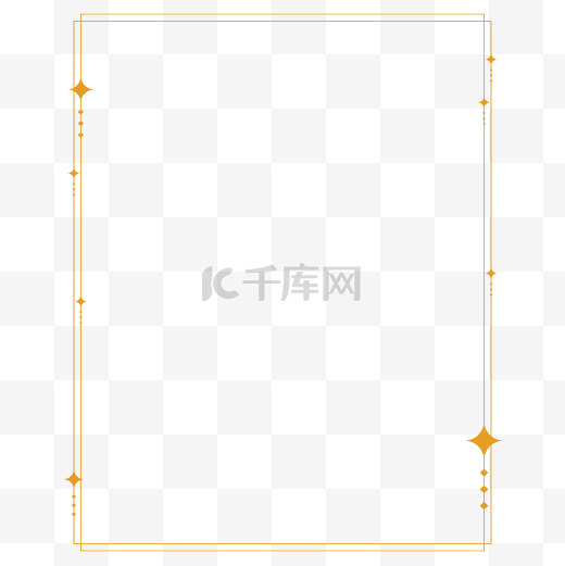 透视烫金四角星边框图片