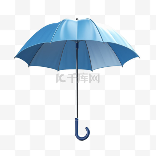 逼真的蓝色雨伞图片