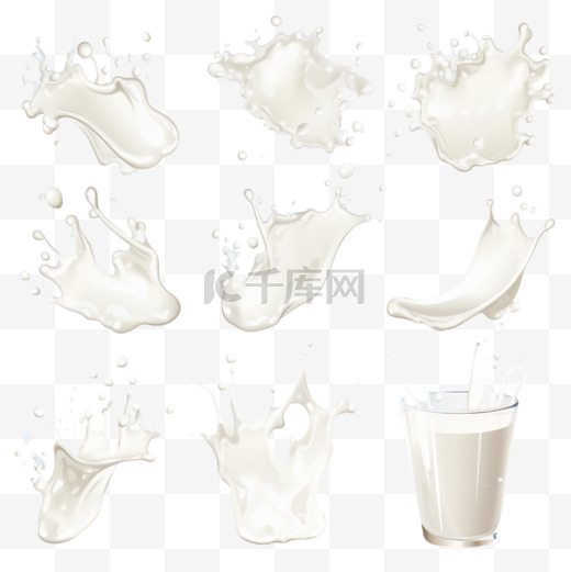 牛奶液体酸奶或乳饮料溅射图片