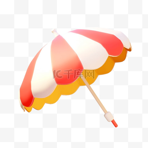 夏日遮阳伞防晒伞完美配色3d元素图片