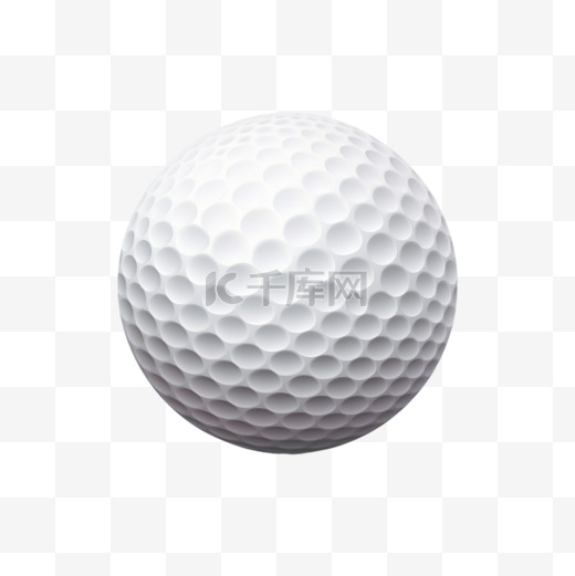 特写一颗白色高尔夫球实拍免抠元素图片