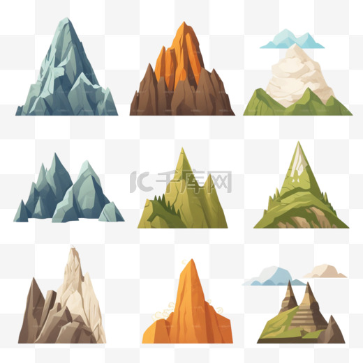 山脉岩石或高山丘陵山形山石图片