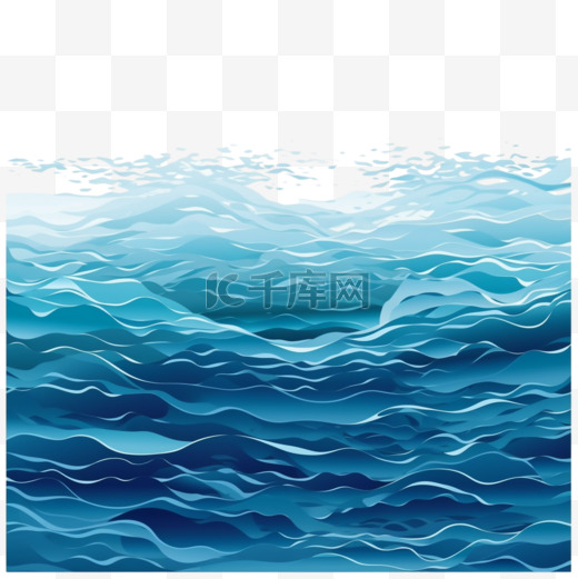 蓝色的深水和海洋抽象的自然背景。图片