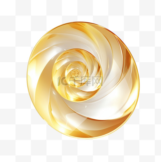 闪亮的金色螺旋写实风格图片
