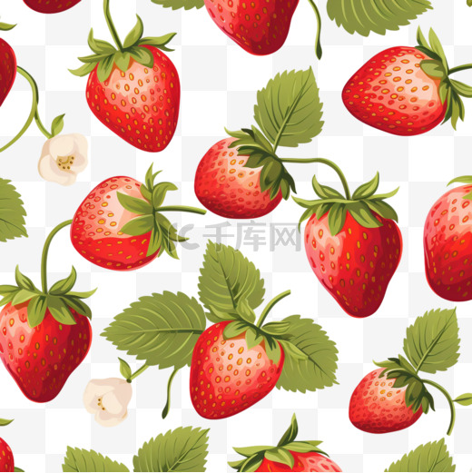 草莓图案设计图片