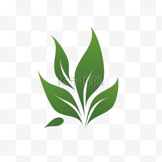 绿叶标志。植物自然生态园林风格化图标载体植物收藏图片