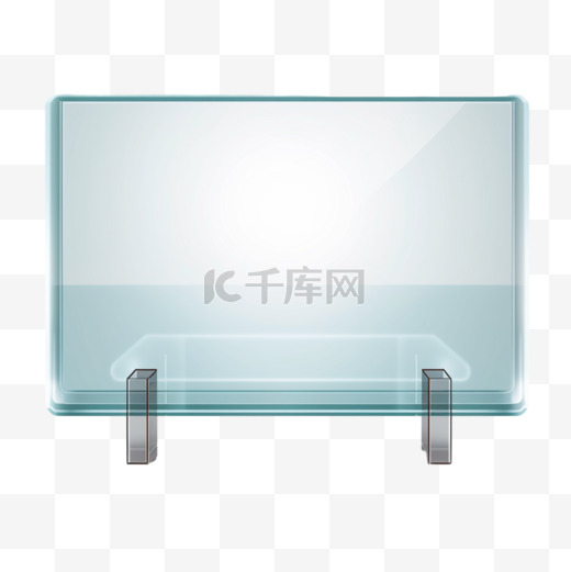 透明背景的玻璃板，亚克力或有机玻璃板，呈矩形矢量图片