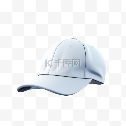 白色帽子棒球帽立体真实写实元素装饰图案图片