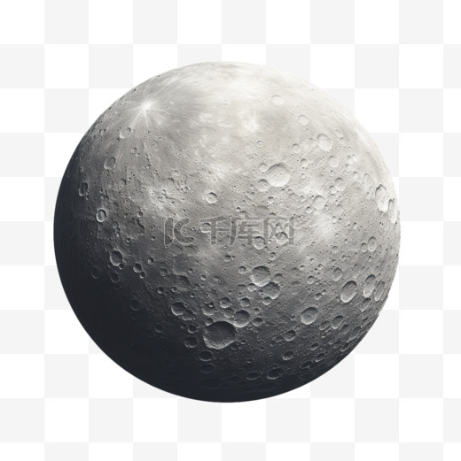 月亮月球表面陨石坑写实AI元素装饰图案图片