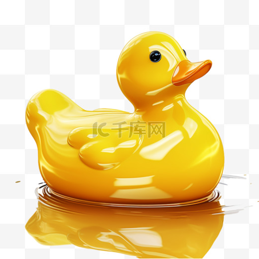 鸭子玩具黄色AI元素立体免扣素材图片