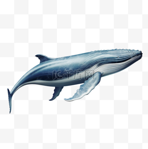 鲸鱼大型动物AI元素立体免扣图案图片