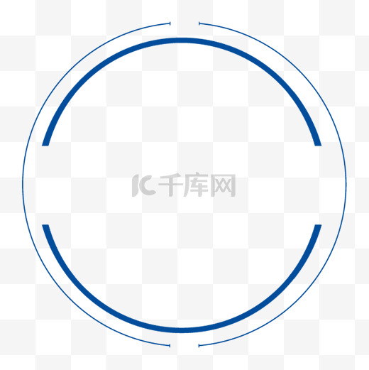 蓝色科技圆形边框图片